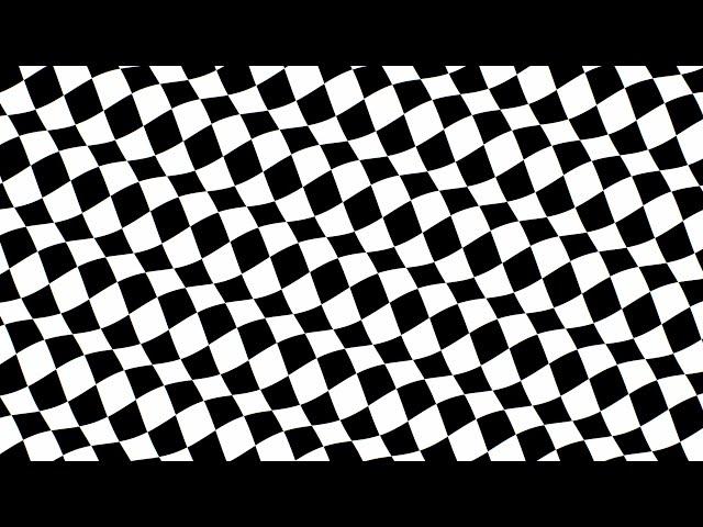 Hypnotic Black and White Checkerboard Tiles Wave Optical Illusion 4K VJ Loop Motion Background