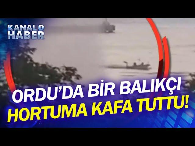 Ordu Fatsa'da Şaşkına Çeviren Olay! Balıkçı Kayığıyla Hortumun İçinden Geçti!