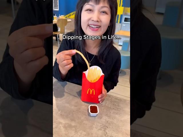 MCDONALD'S FRIES DIPPING STAGES IN LIFE #shorts #viral #mukbang