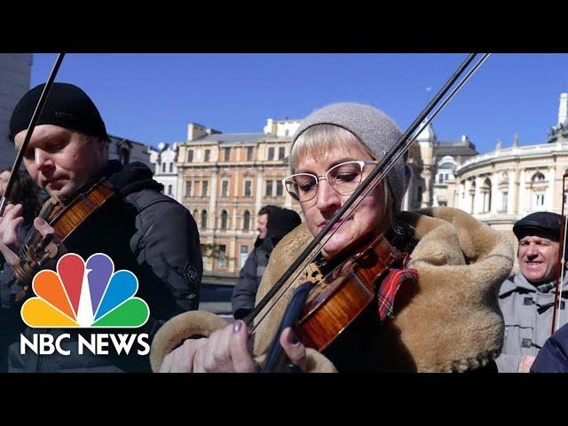 Odessa Orchestra Plays In Support Of No-Fly Zone For Ukraine