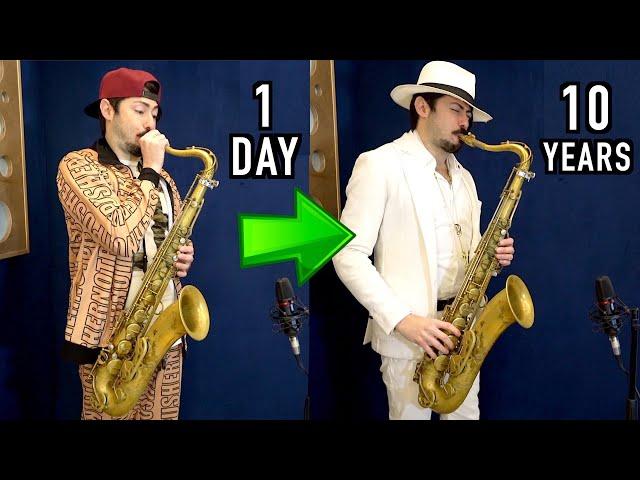 1 Day vs 10 Years of Playing Sax 