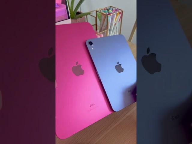 Pink iPad 10th Generation vs Purple iPad Mini #shorts #apple