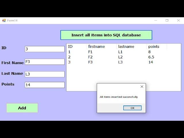 Visual basic .net Tutorial| insert all items listview into SQL database server in vb.net