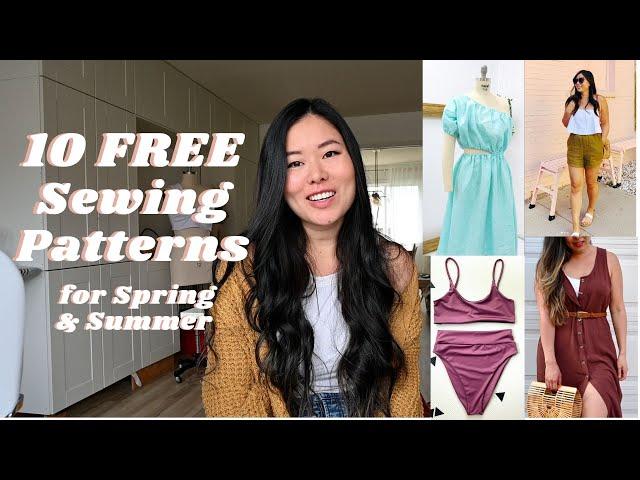 10 Free Sewing Patterns for Spring & Summer | EASY For Beginners