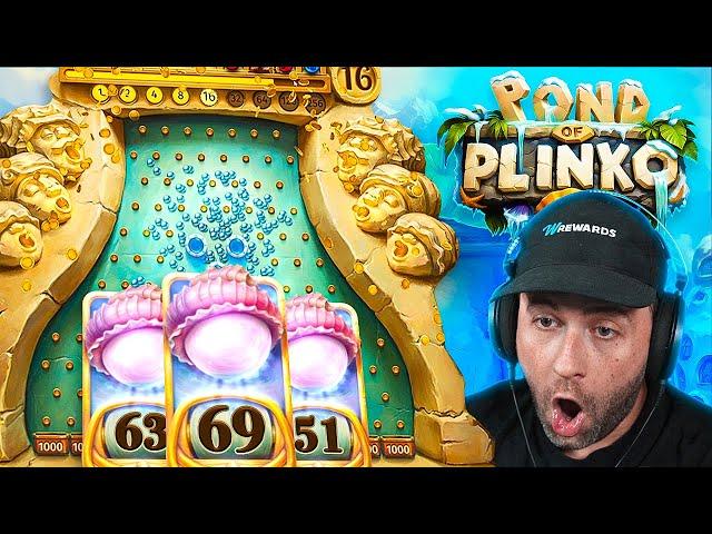 DROPPING 135 PEARLS on the *NEW* POND OF PLINKO!! SO MANY ENHANCERS!! (Bonus Buys)