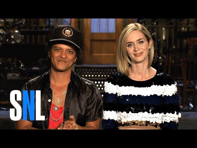 You Better Believe Emily Blunt is Hosting SNL with Music From Bruno Mars