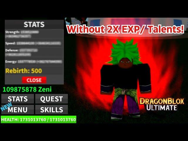 500 REBIRTHS!!! - Dragon Blox Ultimate (Without 2X EXP/Talents)