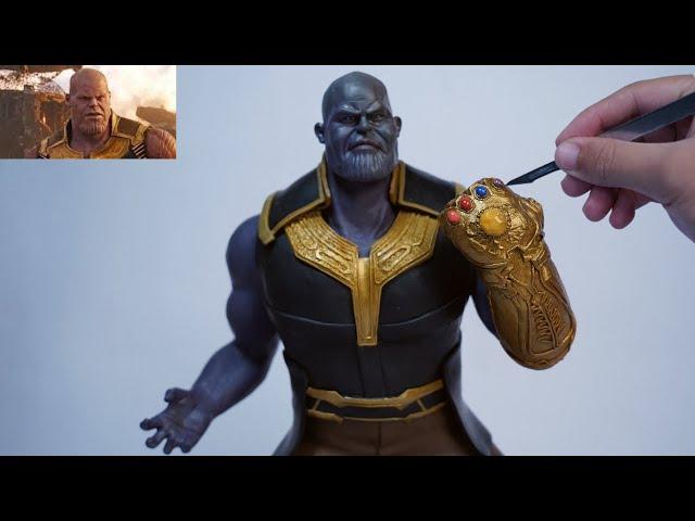 How to make a clay sculpture of Marvel Thanos with polymer clay (kaysclay2022)