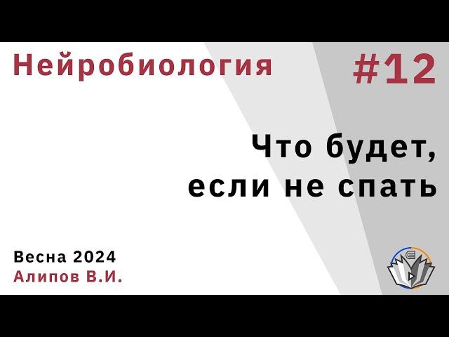 Нейробиология обучения 12. Что будет, если не спать