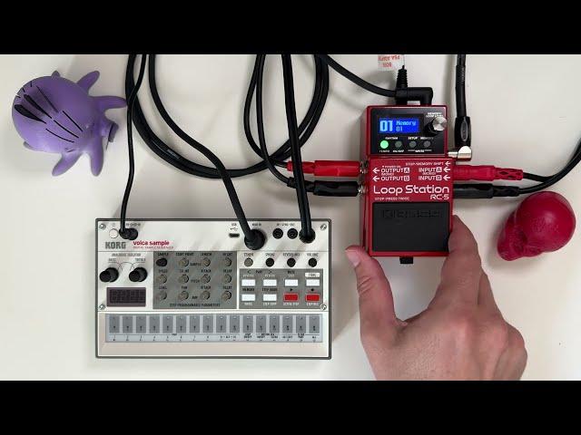 How to tempo sync a Boss looper with a Korg Volca