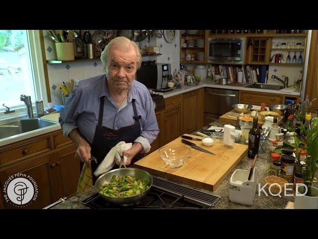 Brussels sprouts with bacon | Jacques Pépin Cooking At Home | KQED