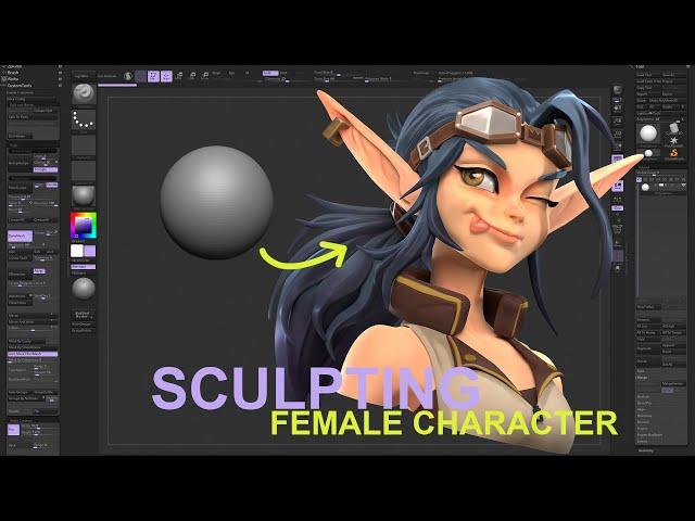 Sculpting Stylized Character Full Process ZBrush Timelapse