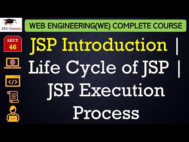 L46: JSP Introduction | Life Cycle of JSP | JSP Execution Process | Web Technology Lectures Hindi