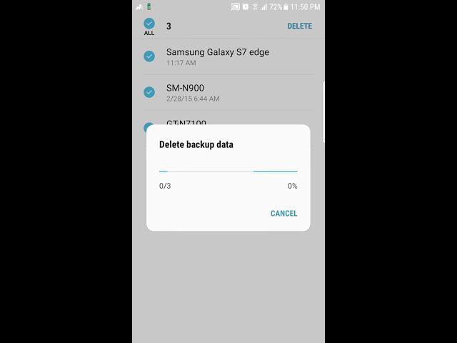 delete Samsung cloud data