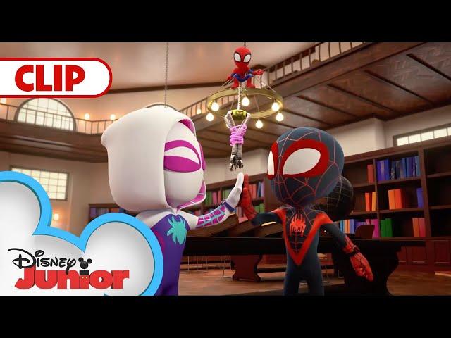 The Case of the Burgling Book Bandit  | Marvel Spidey And His Amazing Friends | @Disney Junior