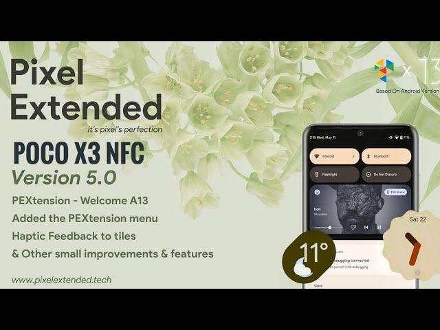 Pixel Extended v5.0 Poco X3 NFC Android 13 Simple & Clean?