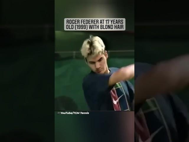 @rogerfederer at 17 years in 1999 withblond hair.YouTube/TGM Tennis#tennis #tennislegend #tenis