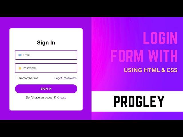 Create Login Page with HTML and CSS | Step-by-Step Tutorial css