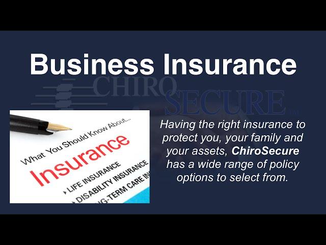 Chiropractor Malpractice Insurance ChiroSecure Business Insurance Protection