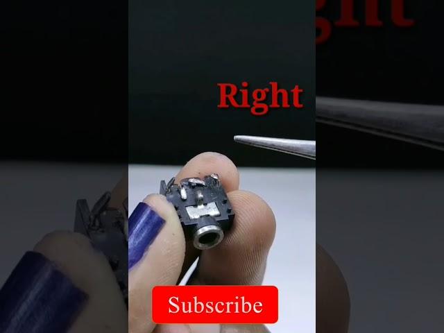 3.5mm Female Socket Pinout #trending #trendingshorts #creativekoustab #electronics