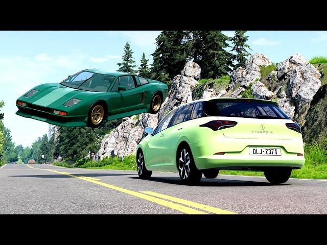 High Speed Traffic Car Crashes #204 - BeamNG Drive | CrashBoomPunk