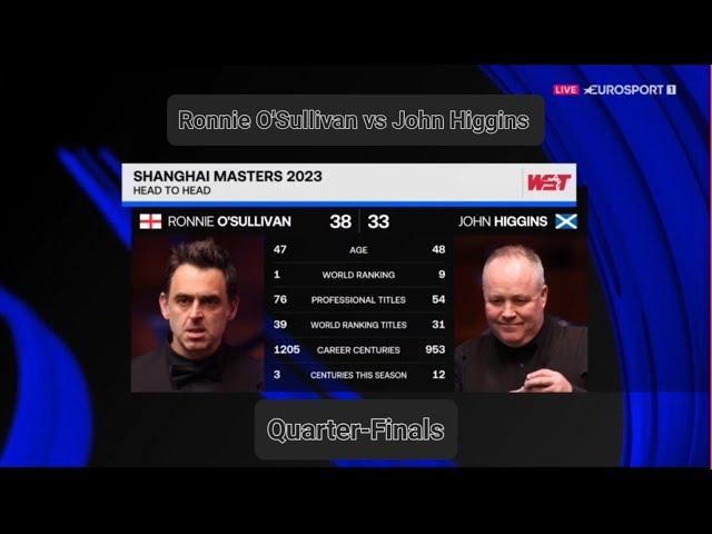 Ronnie O'Sullivan vs John Higgins - Shanghai Masters Snooker 2023 - Quarter-Finals