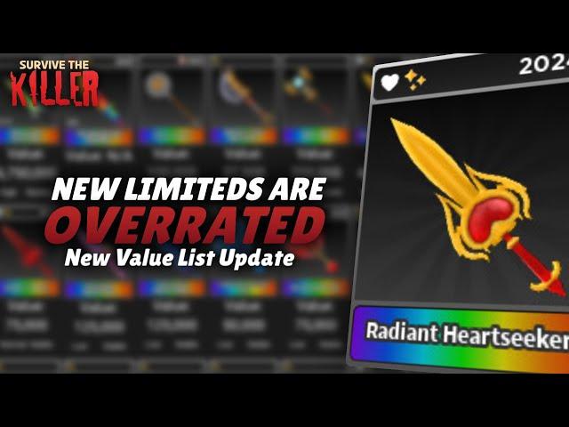 NEW LIMITEDS ARE OVERRATED!!! New Value List Update // Survive the killer