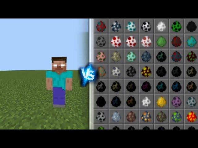 HEROBRINE VS Fulls Mobs Addons In Minecraft PE Mobilevideo!