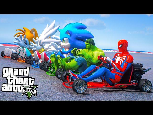 Sonic The Hedgehog Team Go Kart Race Challenge #594 (Funny Contest) - GTA V Mods