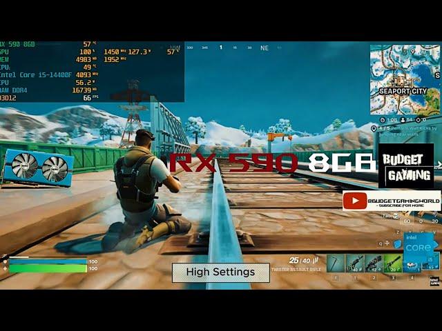 Fortnite | RX 590 8GB + i5-14400F | FPS Test | All Settings