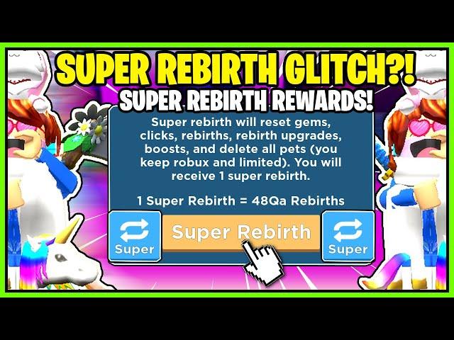 CLICKING CHAMPIONS SUPER REBIRTH GLITCH?! NEW SUPER REBIRTH SHOP! AND MUCH MORE! - ROBLOX