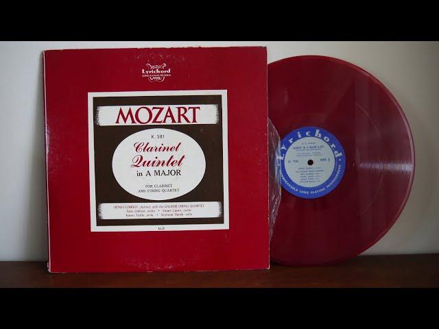 Sidney Forrest, Galimir String Quartet, Mozart Clarnet Quintet In A Major 1950 Lyrichord LL10