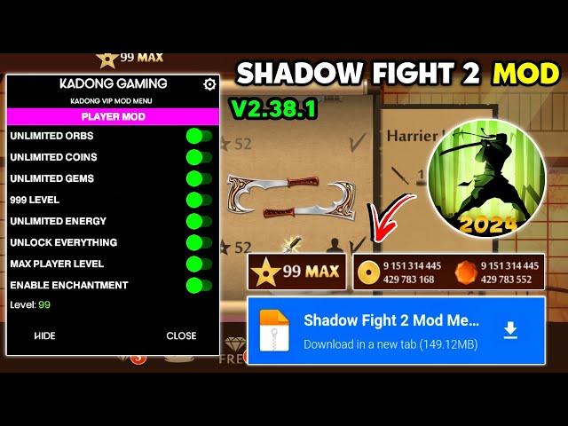 Shadow Fight 2 Mod Menu v2.38.1 | Unlimited Money & Max Level