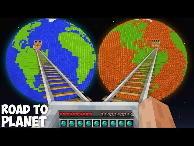 I found SECRET ROAD TO LAVA PLANET vs WATER PLANET in Minecraft ! SECRET PLANET !