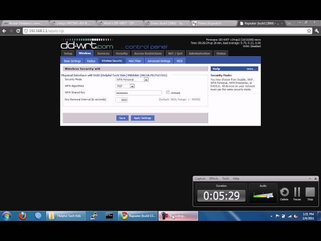 DD WRT Client And Repeater Setup