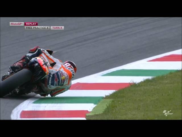 Marquez Elbow below Knee 3rd Gear Corner 170kph