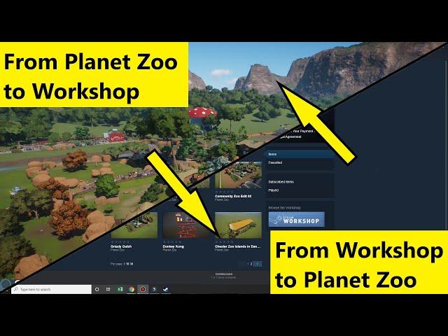 Planet Zoo -  How to upload to and download from workshop steam