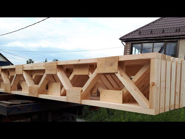 Building Roof Trusses. Do-it-yourself wooden interfloor trusses