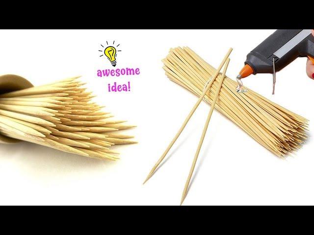 8 AWESOME WAYS TO MAKE WITH BAMBOO SKEWERS STICKS! Best Reuse Ideas