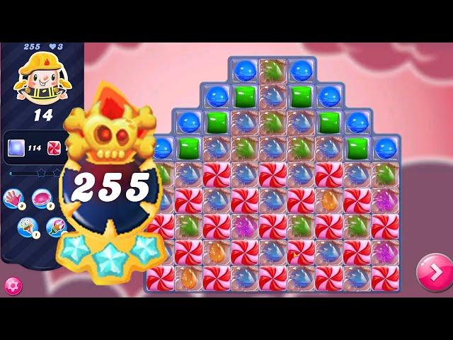 Candy Crush Saga Level 255 (NO BOOSTERS) || Legendary Level || 3 Sugar Stars 