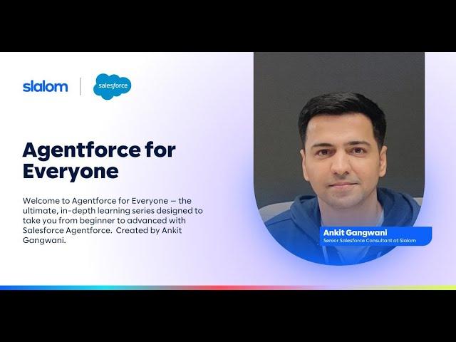 Welcome to the course "Agentforce for Everyone" | Salesforce Agentforce
