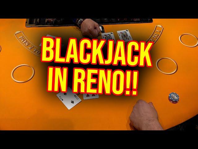 DOUBLE DECK BLACKJACK IN RENO NEVADA!! INSANE HAND!!