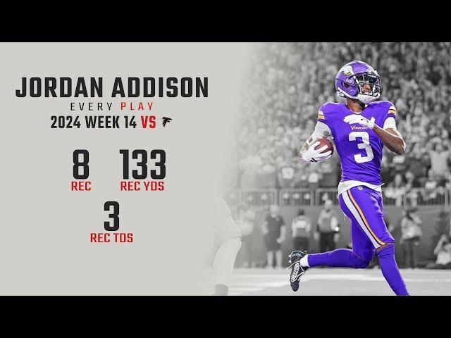 Jordan Addison Week 14 Replay: Every Target and Catch vs Atlanta Falcons