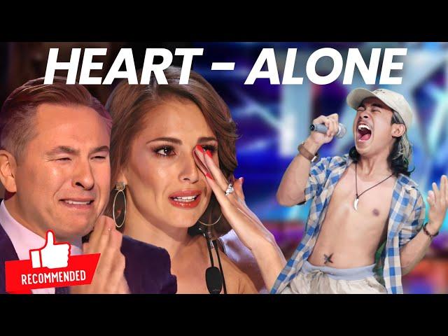 The judges cried hysterically when they heard the song Heart Alone on the world stage | AGT 2023