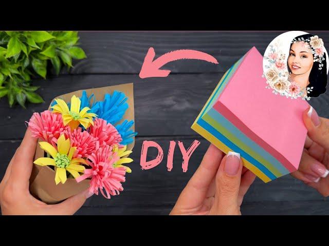 DIY Sticky Note Flowers  Beautiful Paper Flower Crafts for Beginners