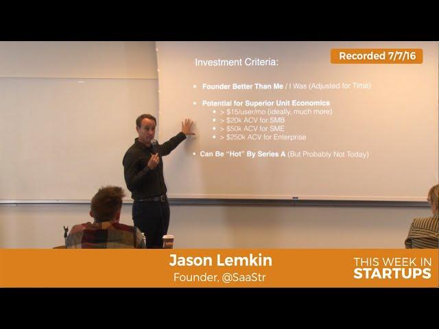 Jason Lemkin, founder of SaaStr, on investment criteria & how to maximize company growth