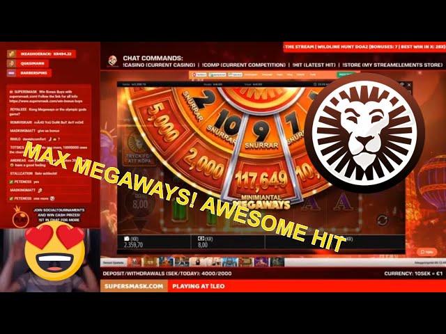 LeoVegas Megaways AWESOME hit on Max Megaways!