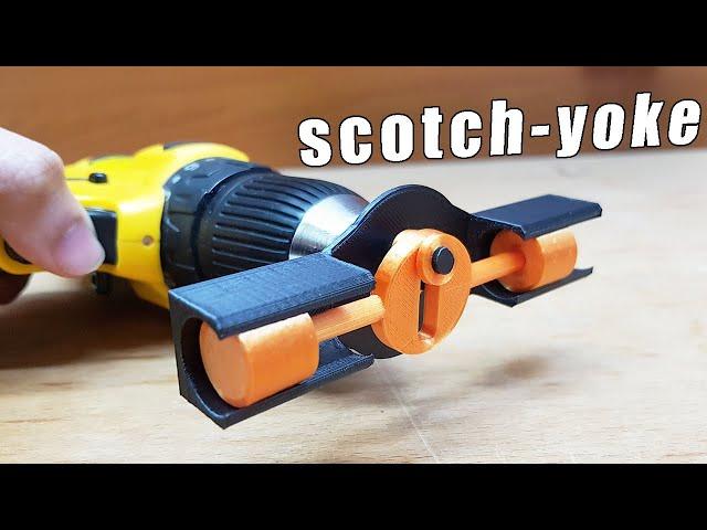 3D Printed Scotch Yoke Mechanism - Rotary to Linear drive