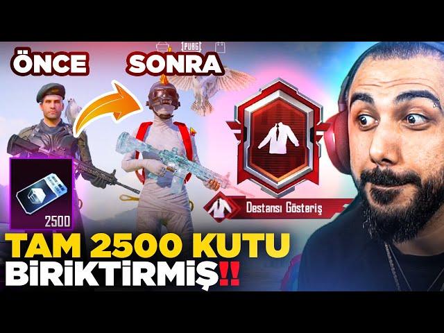 1 YILDA BEDAVA 2500 KUTU BİRİKTİRMİŞ!!  İZLEYİCİME DESTANSI GÖSTERİŞİ ALDIM!! | PUBG MOBILE