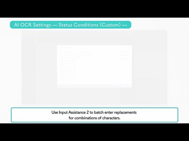 AI OCR Status conditions Custom